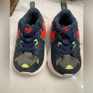Nike Kids Navy, Gray, Red & Yellow Sneakers